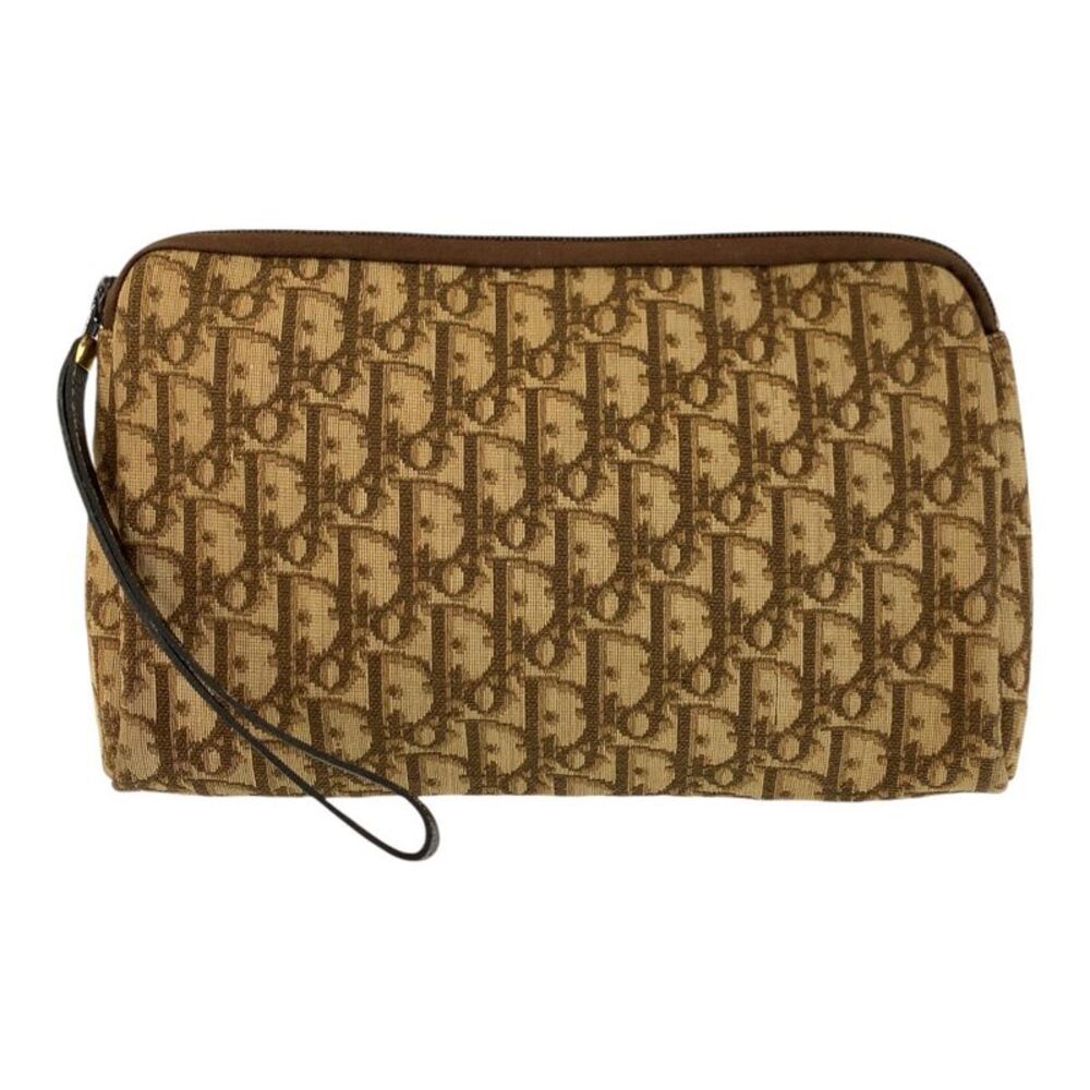 Dior Trotter Canvas/Leather Clutch
